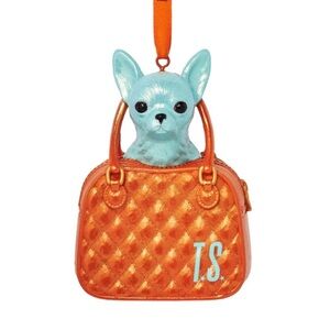 Taylor Swift toy Chihuahua barking at me from a tiny purse Christmas ornament